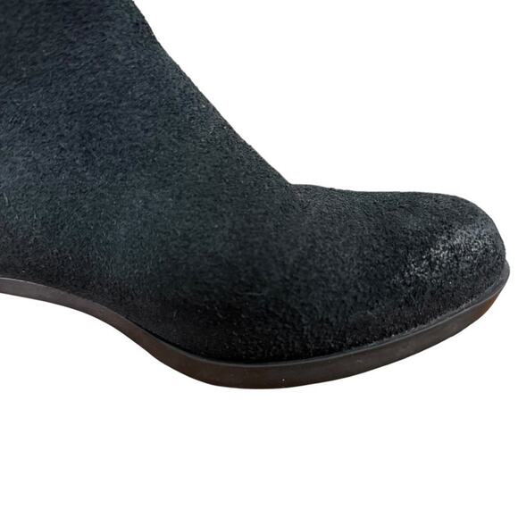 Sorel Lolla Cut Out Bootie Ankle Boots Black Suede Leather Shoes Womens sz 7.5 - Picture 2 of 16